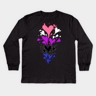 Loveheart - Genderfluid Kids Long Sleeve T-Shirt